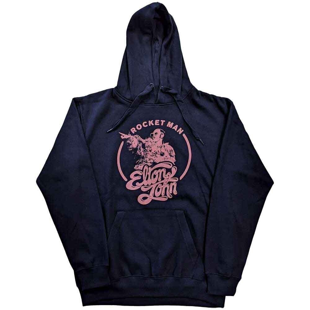 Hoodie Elton John Rocketman Circle Point Navy Blue M Hoodie