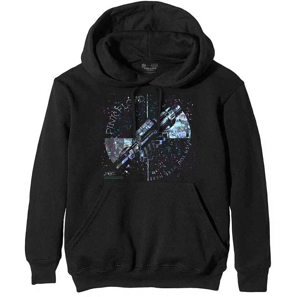 Hoodie Pink Floyd Machine Greeting Blue Black L Hoodie
