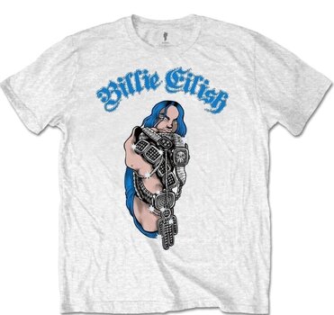 T-Shirt Billie Eilish Bling (Glitter Print) White 2XL T-Shirt - 1