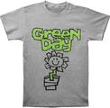 Green Day Flower Pot Grey L T-Shirt