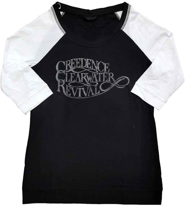 Skjorte Creedence Clearwater Revival Vintage Logo Black & White 3XL Dame Skjorte