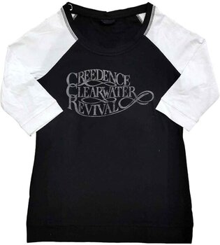 Риза Creedence Clearwater Revival Vintage Logo Black & White S Дамски Риза - 1
