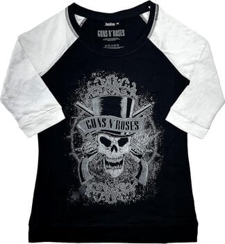 T-shirt Guns N' Roses Faded Skull Black & White L Feminino T-shirt - 1