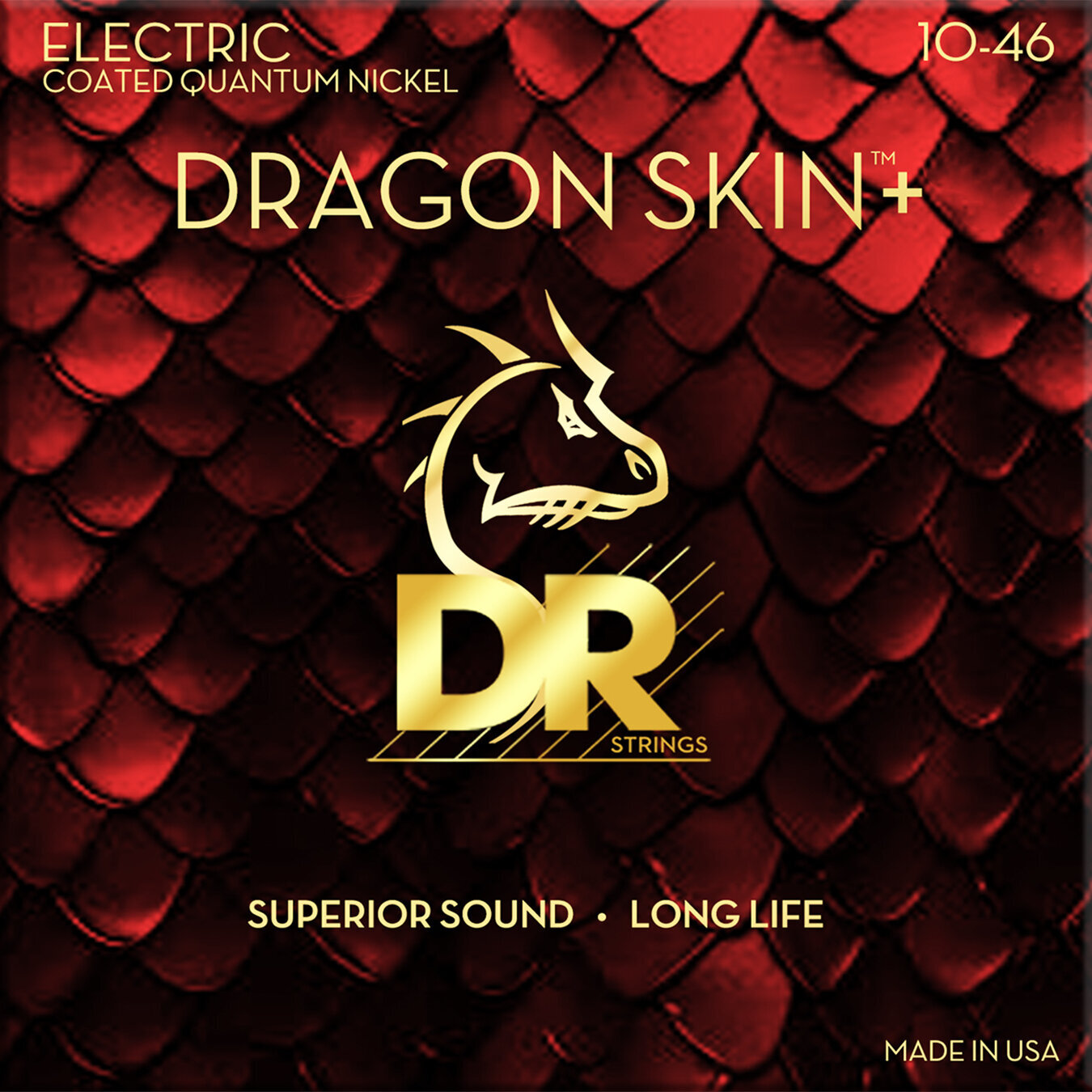 Corzi chitare electrice DR Strings Dragon Skin+ Coated Medium 3 Pack Corzi chitare electrice