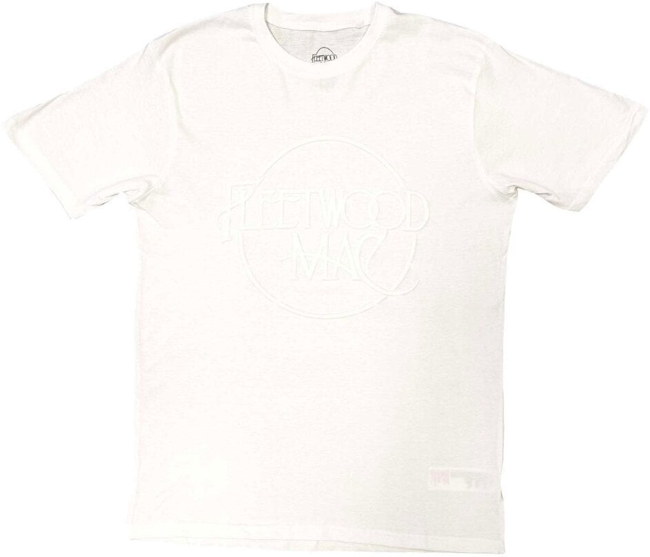 Camiseta de manga corta Fleetwood Mac Classic Logo (Hi-Build White-On-White) White XL Camiseta de manga corta