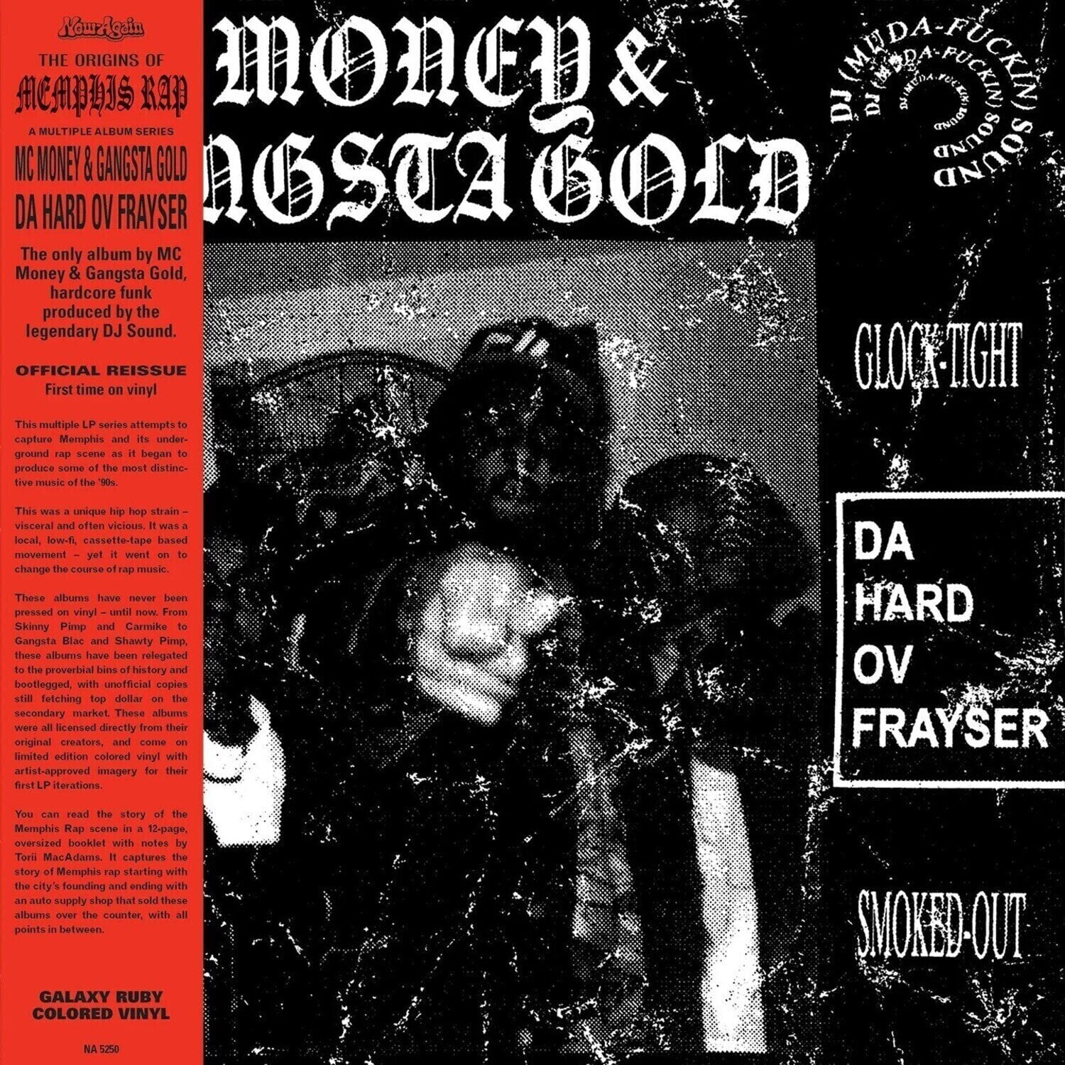 LP ploča MC Money & Gangsta Gold - Da Hard Ov Frayser (Reissue) (Galaxy Ruby Coloured) (LP)