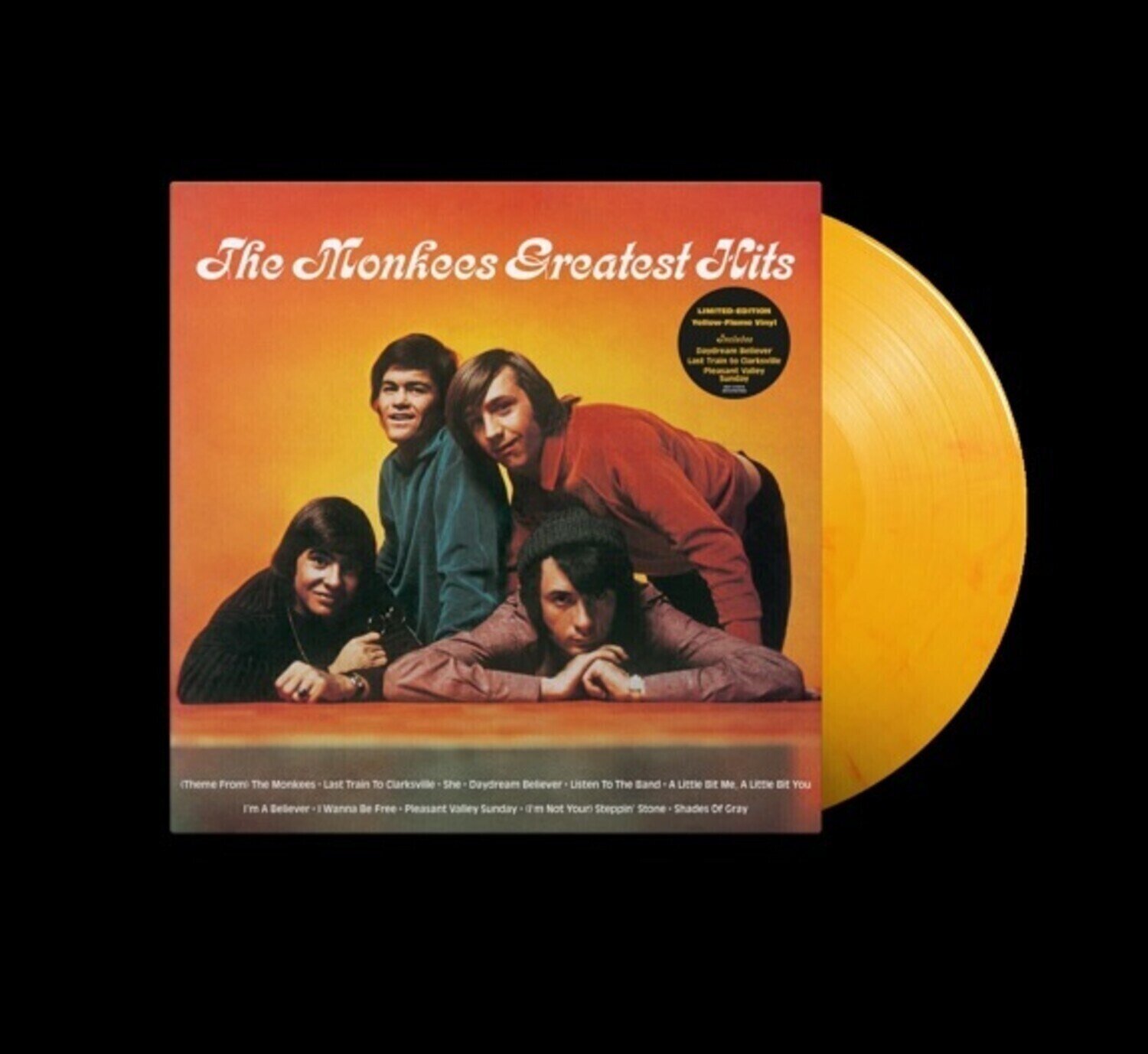 Vinylskiva The Monkees - The Monkees Greatest Hits (Limited Edition) (Yellow Flame Coloured) (LP)