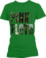 Pink Floyd Echoes Album Montage Green L Ladies T-Shirt
