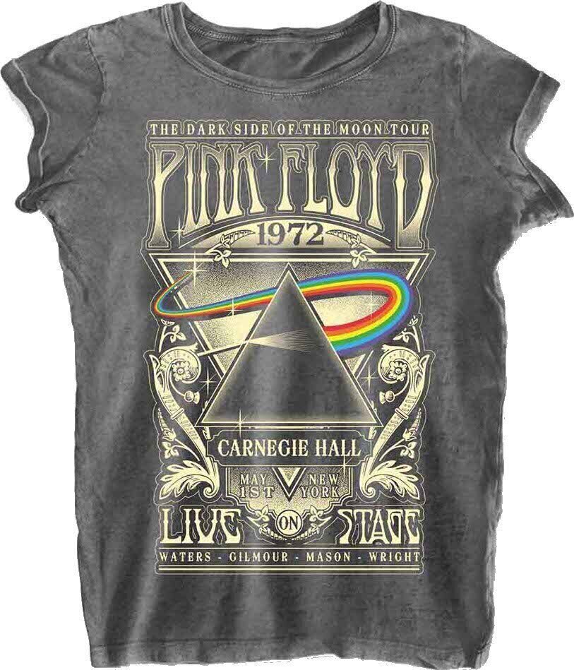 T-shirt Pink Floyd Carnegie Hall Charcoal Grey 2XL Feminino T-shirt