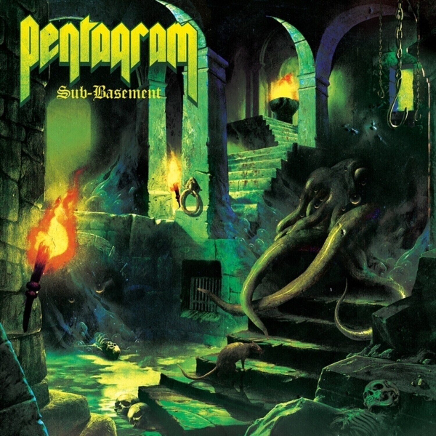 Disco in vinile Pentagram - Sub-Basement (Limited Edition) (Yellow Orange / Blue Coloured) (LP)