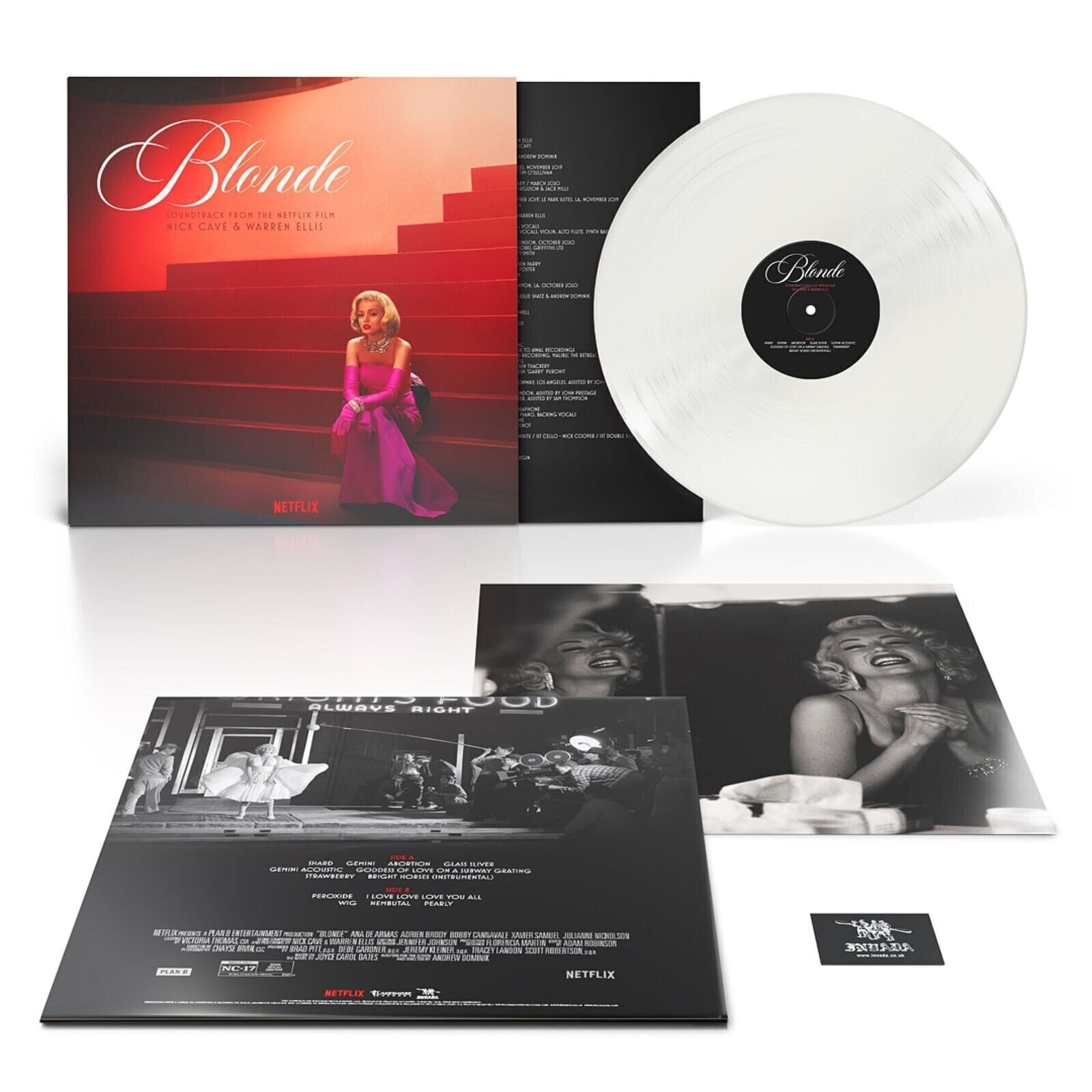 Vinylskiva Nick Cave & Warren Ellis - Blonde (Soundtrack From The Netflix Film) (White Coloured) (LP)