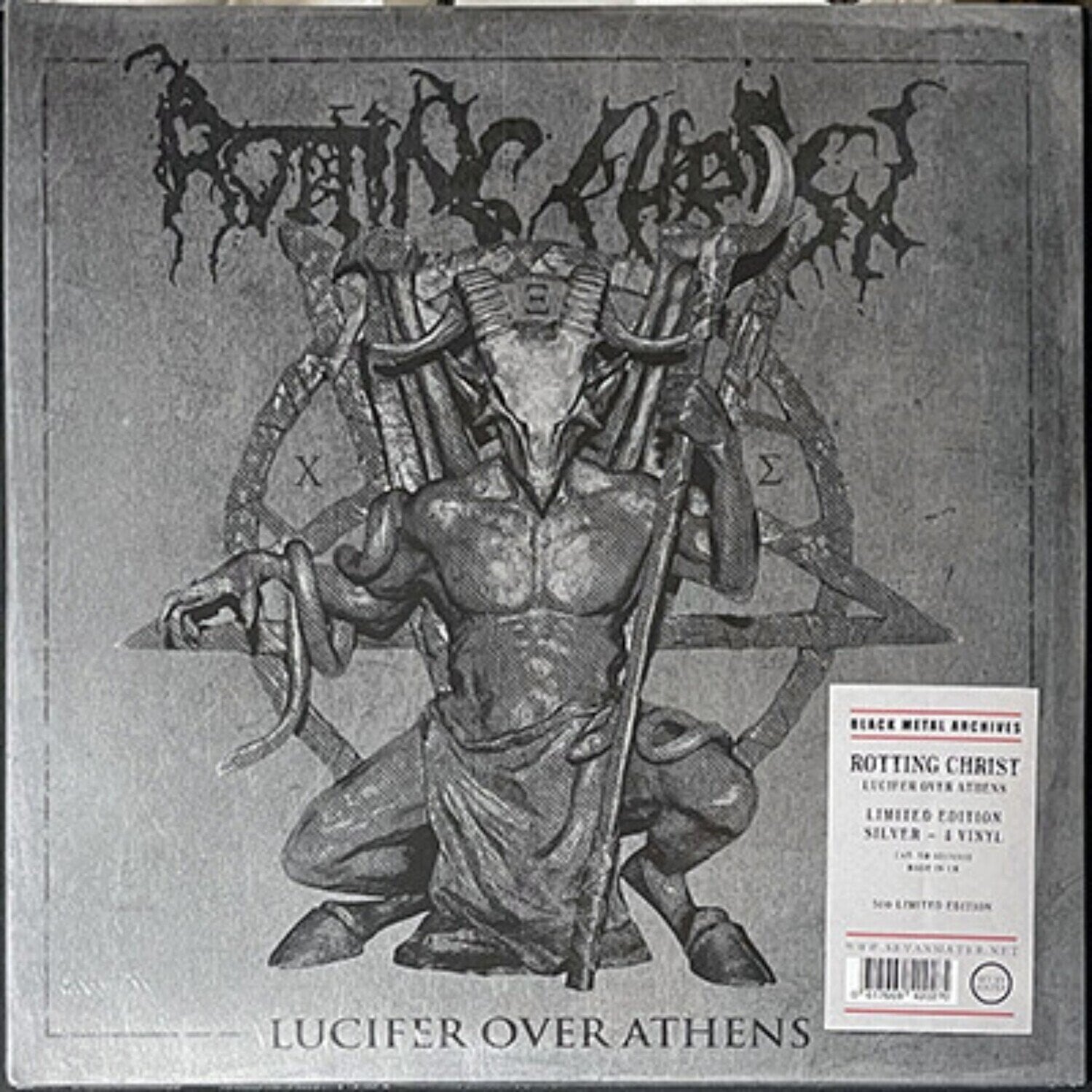 Disco in vinile Rotting Christ - Lucifer Over Athens (Box Set) (Reissue) (Limited Edition) (Silver Coloured) (4 LP)
