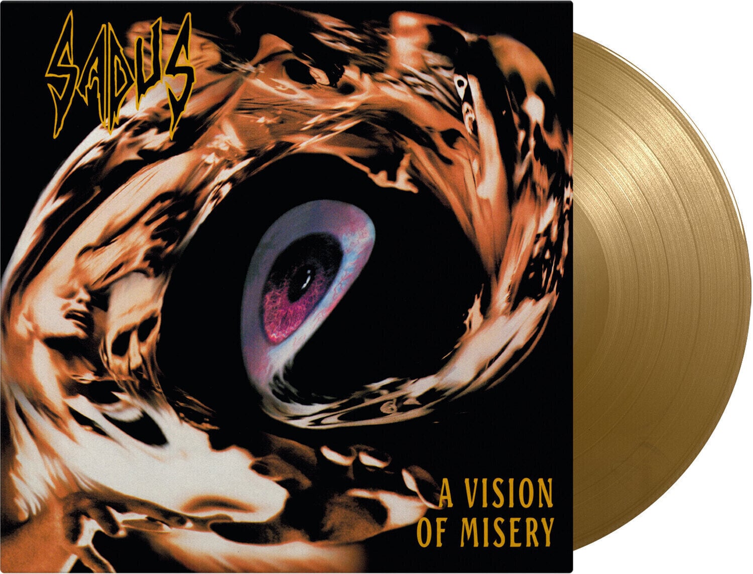 Disco de vinilo Sadus - A Vision Of Misery (Limited Edition) (Gold Coloured) (LP)