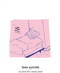 Vinyl Record Teen Suicide - DC Snuff Film / Waste Yrself (Limited Edition) (Pink Marbled Coloured) (LP)