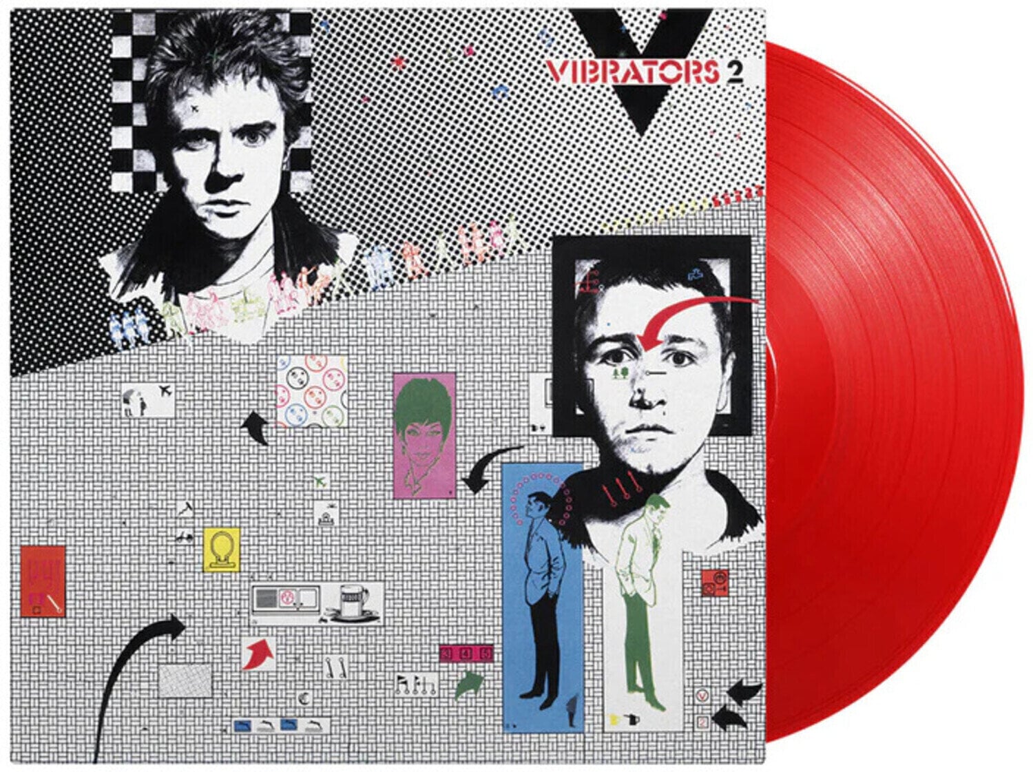 Vinyl Record The Vibrators - V2 (Limited Edition) (Translucent Red Coloured) (LP)