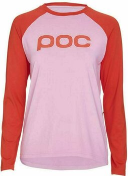 Велосипедна тениска POC Essential MTB Джърси Altair Pink/Prismane Red S - 1