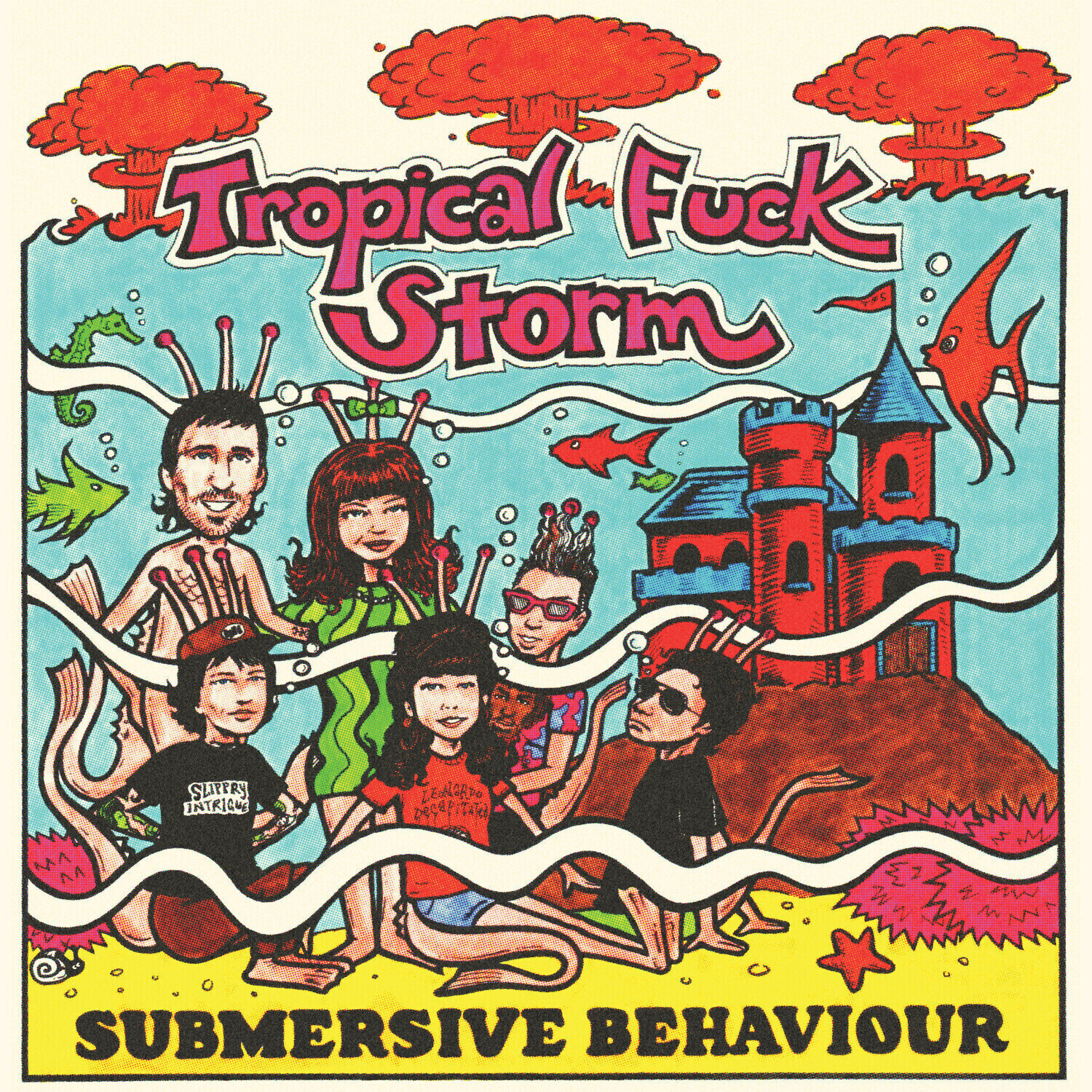 LP ploča Tropical Fuck Storm - Submersive Behaviour (Blue Clear / Swirl Coloured) (LP)