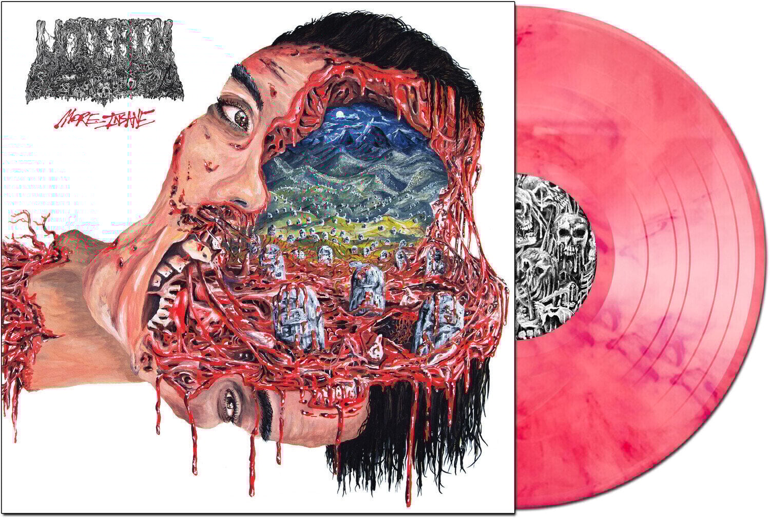 Disco de vinilo Undeath - More Insane (Limited Edition) (Red From Beyond Dark Pinkish Swirl Coloured) (LP)