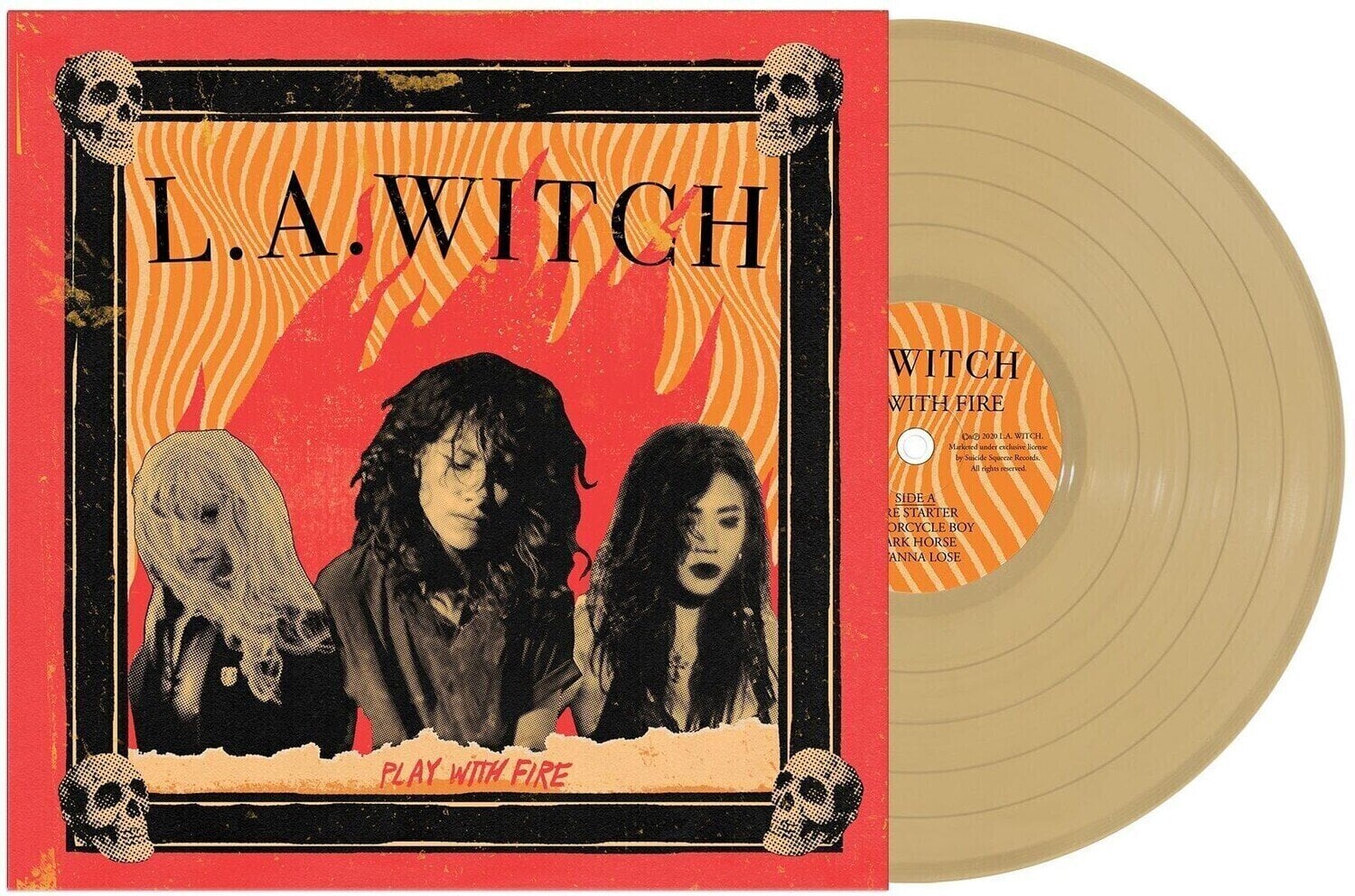 Vinyl Record L.A. Witch - Play With Fire (Limited Edition) (Gold Coloured) (LP)