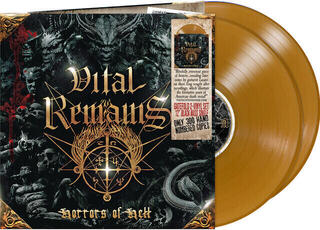 LP ploča Vital Remains - Horrors Of Hell (Reissue) (Gold Translucent Damnation Coloured) (2 LP)