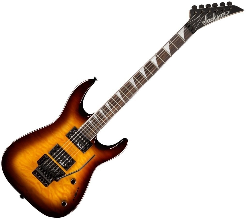 Guitare électrique Jackson JS32Q Dinky Arch Top Transparent Amber
