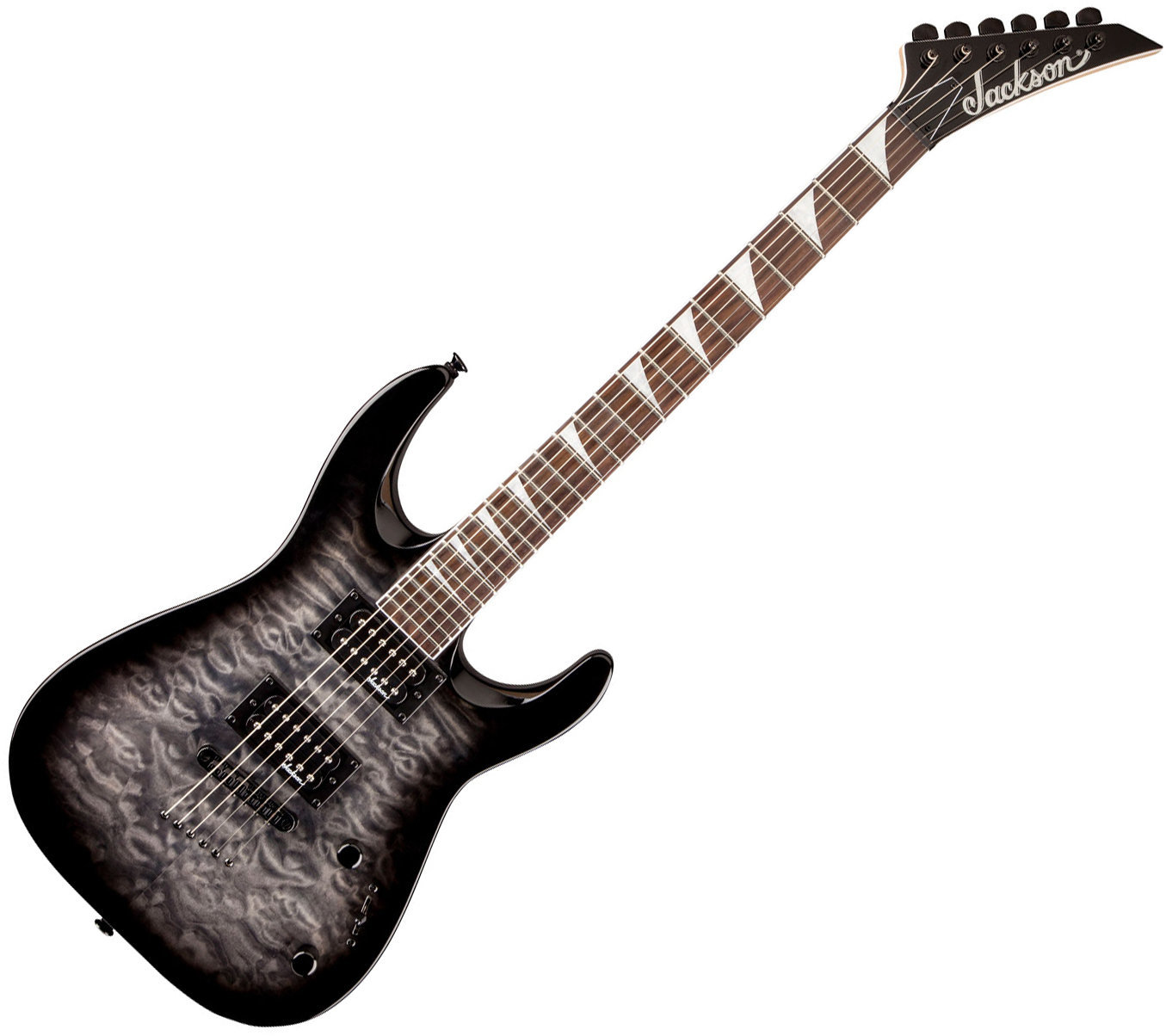 Electric guitar Jackson JS32TQ Dinky Arch Top Transparent Black