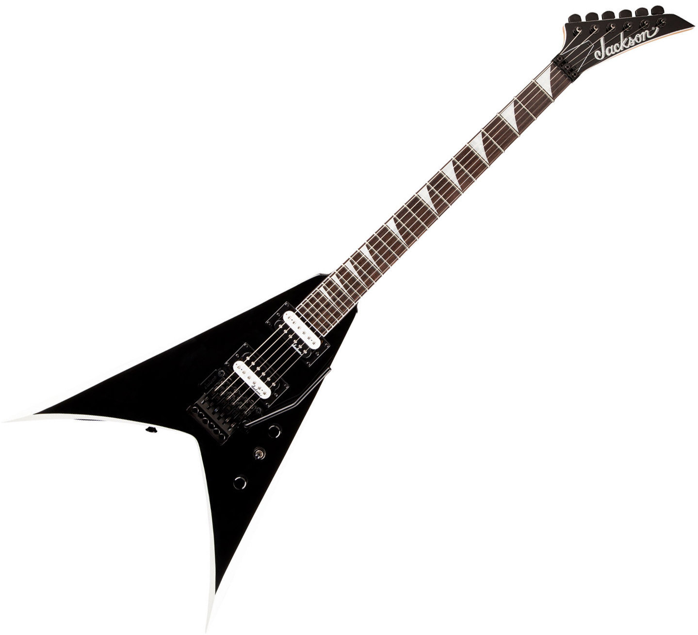 Elektrische gitaar Jackson JS32 King V Black with White Bevels