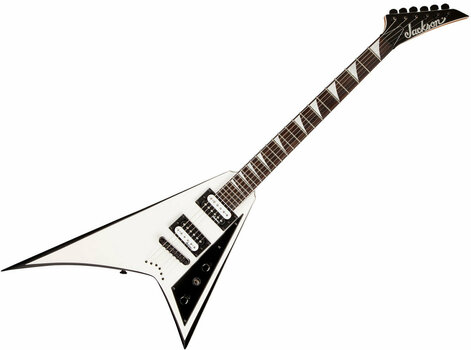 Elektrische gitaar Jackson JS32T Rhoads White with Black Bevels - 1