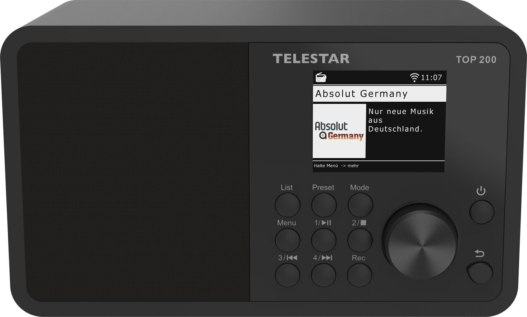 Rádio digital DAB+ TELESTAR TOP200 Black Rádio digital DAB+