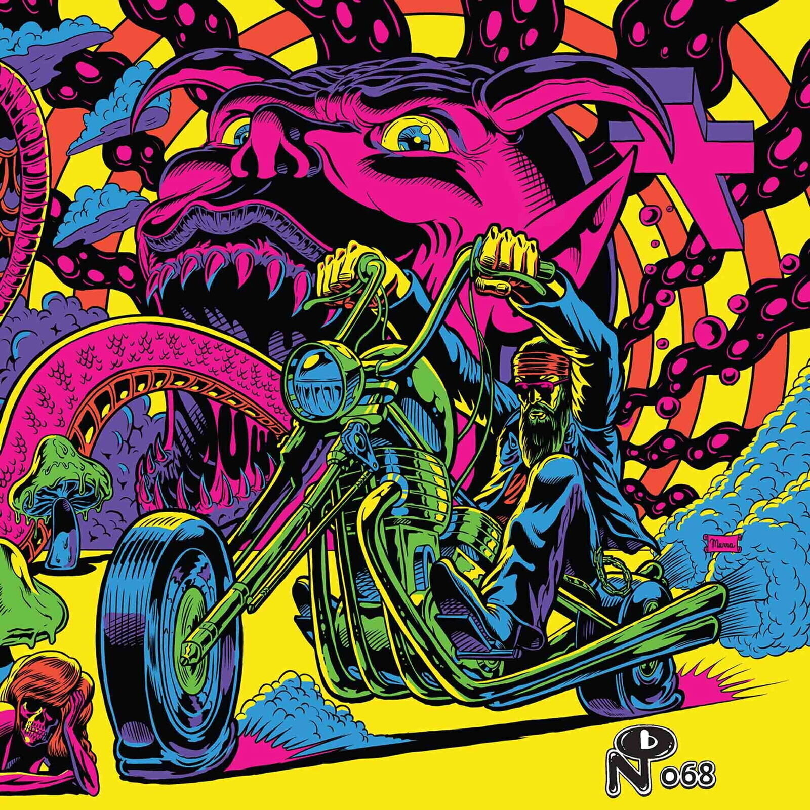 LP ploča Various Artists - Warfaring Strangers: Acid Nightmares (Limited Edition) (Neon Blotter Swirl Coloured) (2 LP)