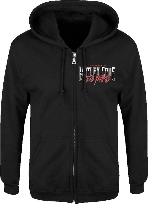 Hoodie Mötley Crüe 40 Years (Back Print) Black 2XL Hoodie