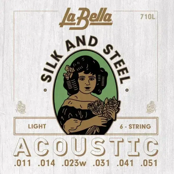 Saiten für Akustikgitarre La Bella 710L Silk & Steel Light 11-51 Saiten für Akustikgitarre