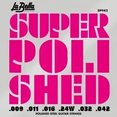 Струни для електрогітари La Bella SP942 Super Polished Extra Light 9-42 Струни для електрогітари