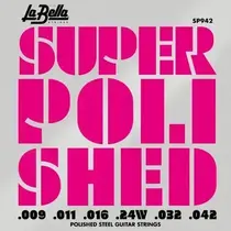 La Bella SP942 Super Polished Extra Light 9-42 Cuerdas para guitarra eléctrica (Como nuevo)