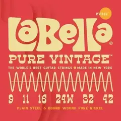 Струни для електрогітари La Bella PV942 Pure Vintage Extra Light 9-42 Струни для електрогітари