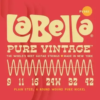 Χορδές για Ηλεκτρική Κιθάρα La Bella PV942 Pure Vintage Extra Light 9-42 Χορδές για Ηλεκτρική Κιθάρα - 1