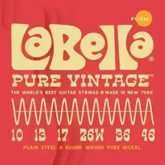 Струни для електрогітари La Bella PV1046 Pure Vintage Regular 10-46 Струни для електрогітари