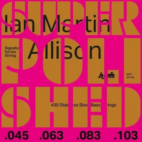 Snaren voor basgitaar La Bella ASP-45103 Ian Allison Signature Super Polished 4 Snaren voor basgitaar
