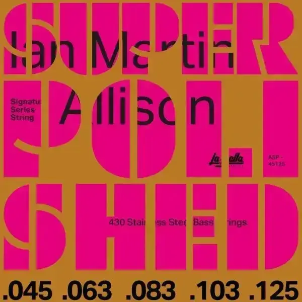 Žice za 5 žičanu bas gitaru La Bella ASP-45125 Ian Allison Signature Super Polished 5 Žice za 5 žičanu bas gitaru