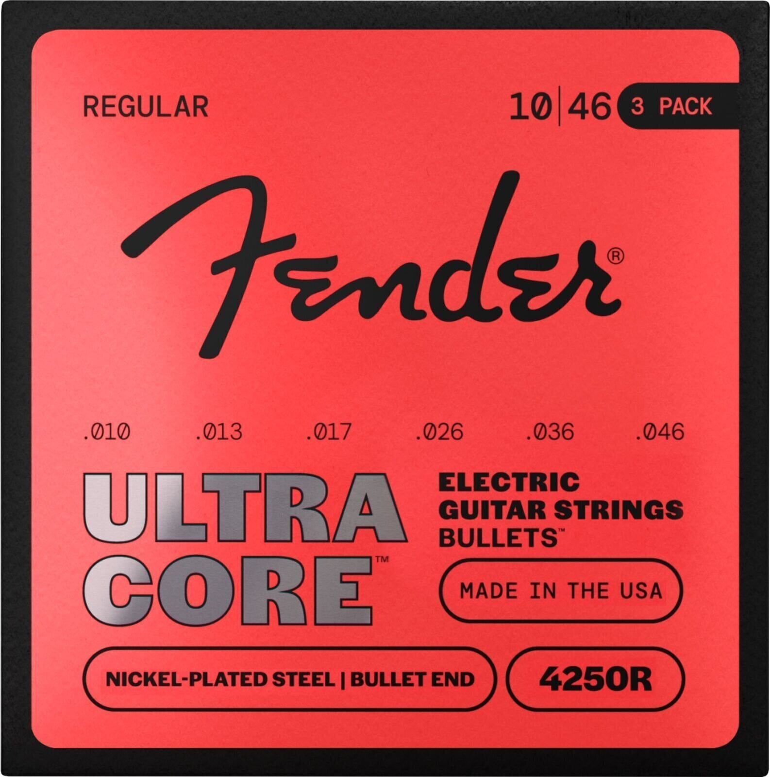 E-gitarrsträngar Fender UltraCore 4250R 10-46 3-Pack E-gitarrsträngar