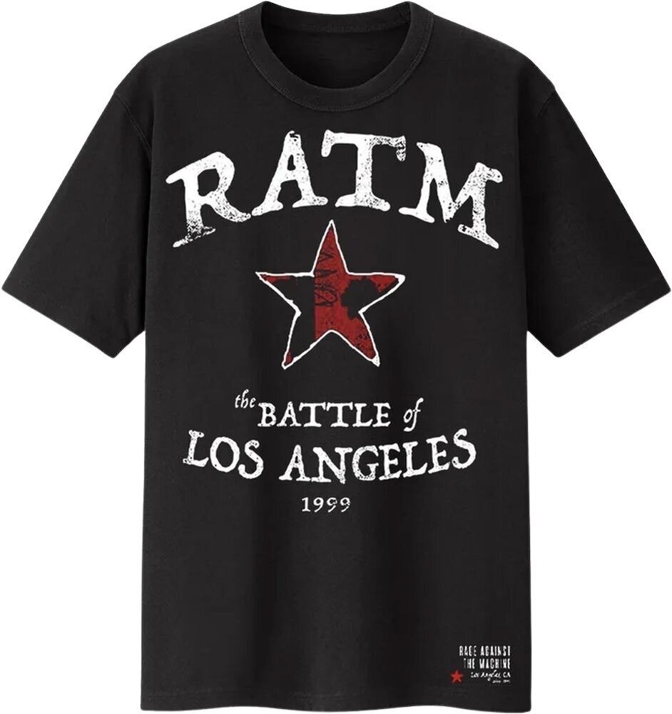 T-särk Rage Against The Machine Battle Star (Back Print) Black S T-särk