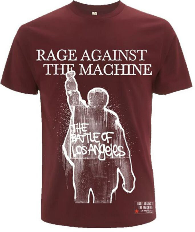 T-shirt Rage Against The Machine BOLA Album Cover (Back Print) Maroon Red L T-shirt