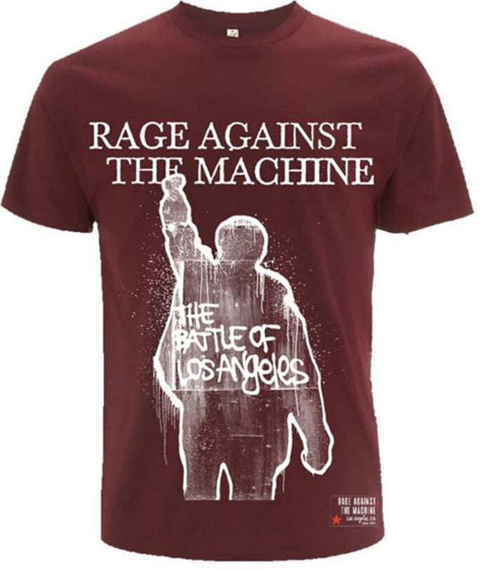 Tricou Rage Against The Machine BOLA Album Cover (Back Print) Maroon Red 2XL Tricou