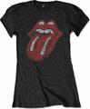 The Rolling Stones Classic Tongue (Embellished) Black S Ladies T-Shirt