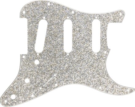 Pickguard Fender Hybrid Glass/Glitter Stratocaster S/S/S Silver Sparkle Pickguard - 1