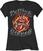 Shirt The Rolling Stones Flaming Tattoo Tongue Black L Dames Shirt