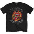 The Rolling Stones Flaming Tattoo Tongue Black M T-särk