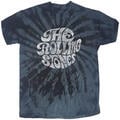 The Rolling Stones 70's Logo (Wash Collection) Dip-Dye On Black XL T-särk