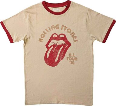 Košulja The Rolling Stones US Tour '78 (Ringer) Natural & Orange S Košulja - 1