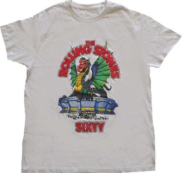 Košulja The Rolling Stones Sixty Stadium Dragon (Puff Print) White S Košulja - 1